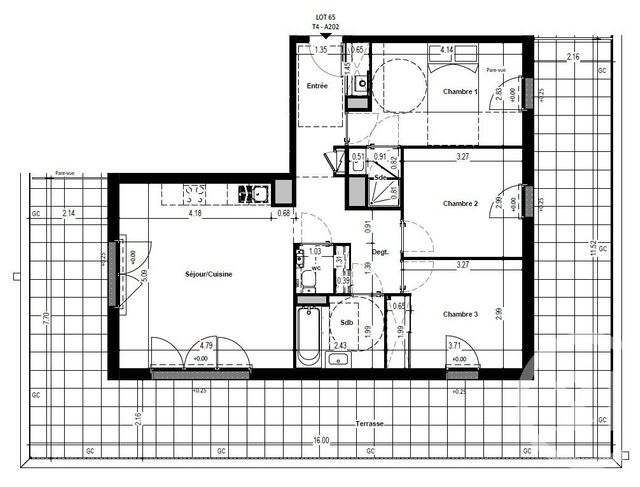 Appartement T4 à vendre - 4 pièces - 76.38 m2 - THEIX NOYALO - 56 - BRETAGNE - Century 21 Tex'Immo